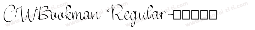 CWBookman Regular字体转换